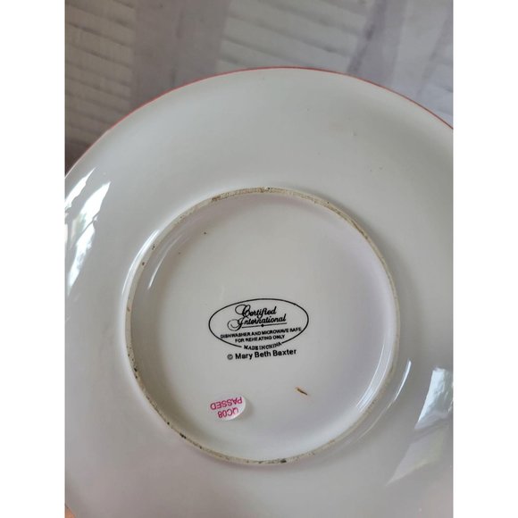 Baxter snowman plate Xmas‎ dinner salad red certifi - Picture 4 of 4